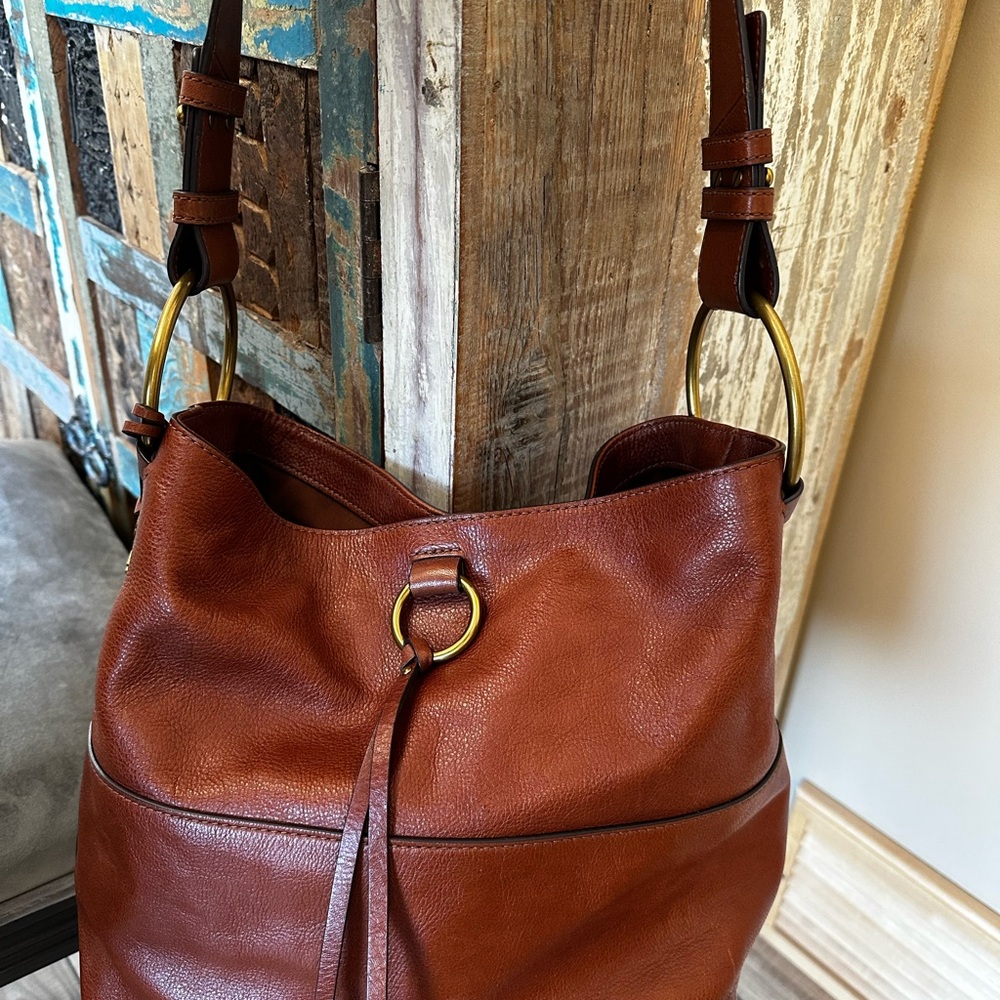 Fossil Brown Leather Shoulder Bag